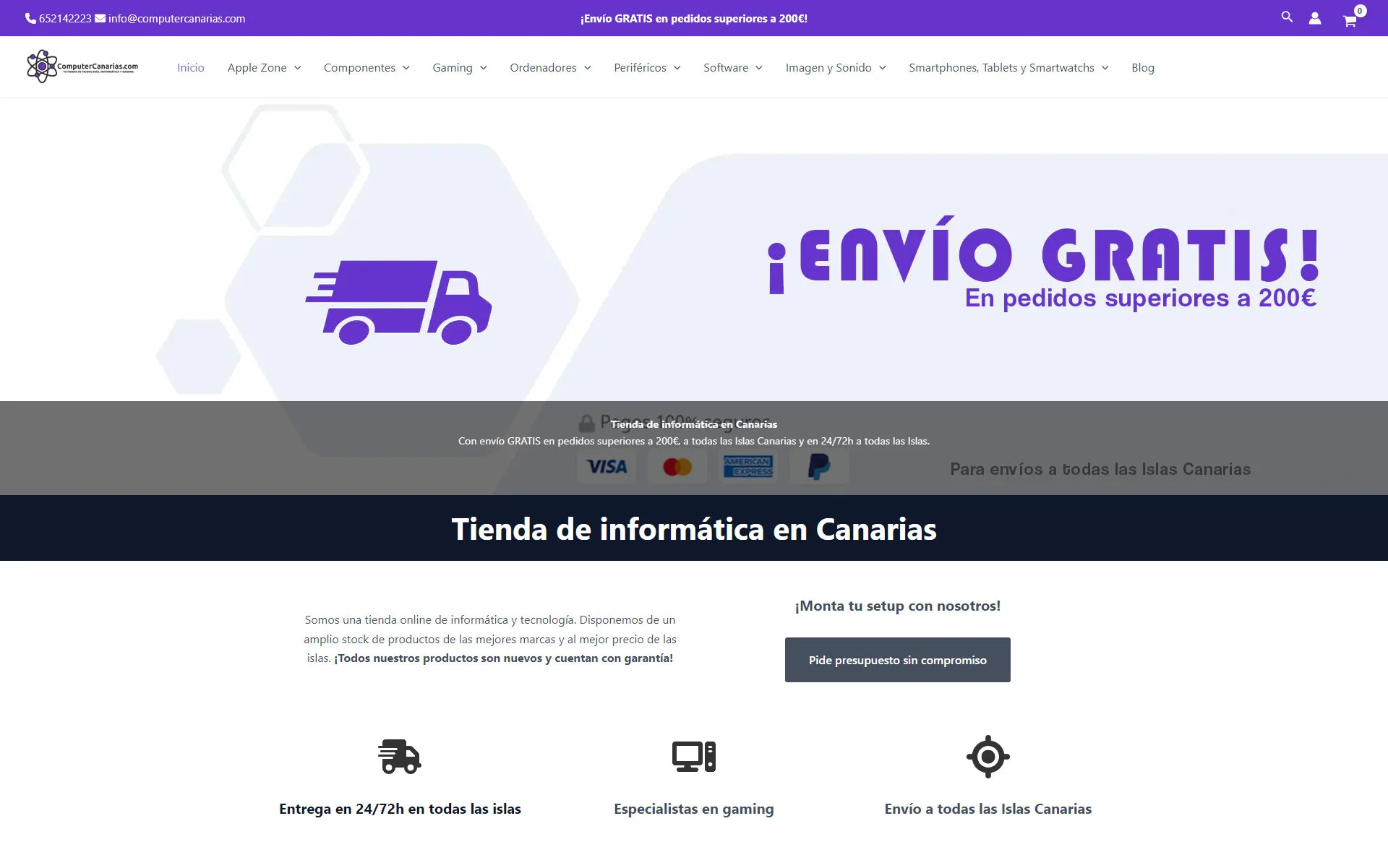 ComputerCanarias Web Tienda online de informática - ComputerCanarias